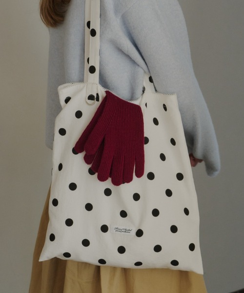 GIUNON（ジウノン）の「key hook dot tote / キーフックドットトートバッグ（トートバッグ・レディース・ブラック/ホワイト・FREE）」の14枚目の写真