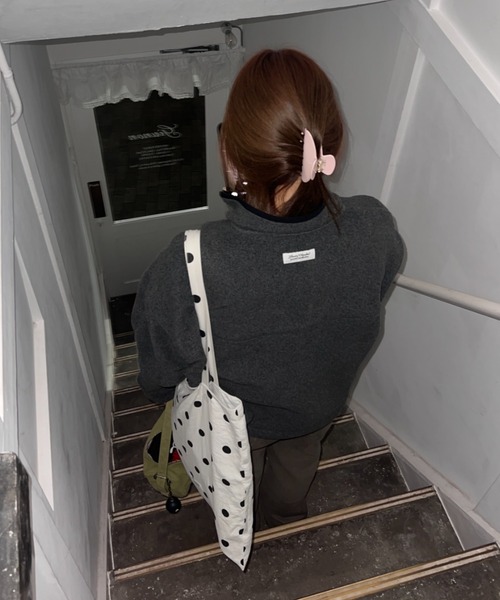 GIUNON（ジウノン）の「key hook dot tote / キーフックドットトートバッグ（トートバッグ・レディース・ブラック/ホワイト・FREE）」の20枚目の写真