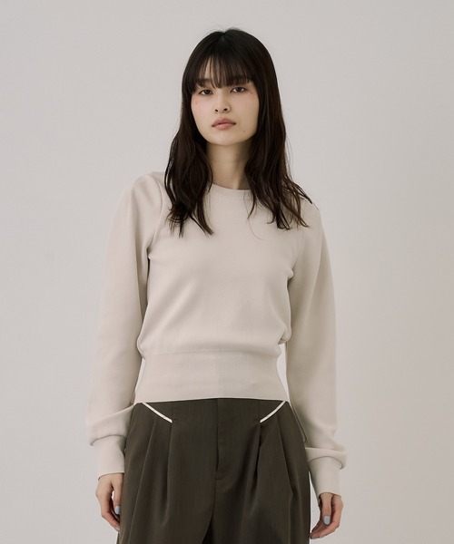 UNITED TOKYO(ユナイテッドトウキョウ)の「【残りわずか!】ショルダータックニットトップス|ウォッシャブル/オフィスカジュアル/ニット/春服(ニット/セーター・レディース・ブラウン/アイボリー/ブラック・FREE)」の7枚目の写真