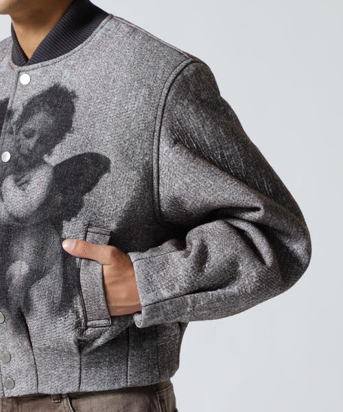 MASU(エムエーエスユー)の「MASU/エムエーエスユー/ANGEL BOMBER JACKET/M25F9BL003(スタジャン・メンズ・グレー・46)」の12枚目の写真
