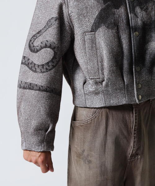 MASU(エムエーエスユー)の「MASU/エムエーエスユー/ANGEL BOMBER JACKET/M25F9BL003(スタジャン・メンズ・グレー・46)」の13枚目の写真