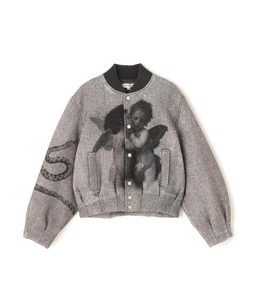 MASU(エムエーエスユー)の「MASU/エムエーエスユー/ANGEL BOMBER JACKET/M25F9BL003(スタジャン・メンズ・グレー・46)」の2枚目の写真