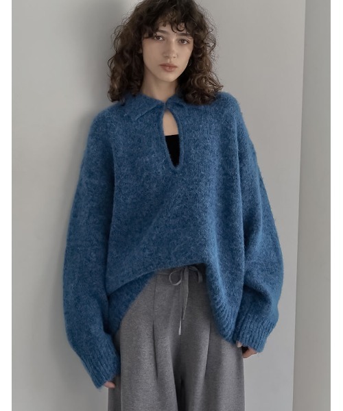 セール】[新色追加][2025AW COLLECTION]起毛ブークレニットホック付き