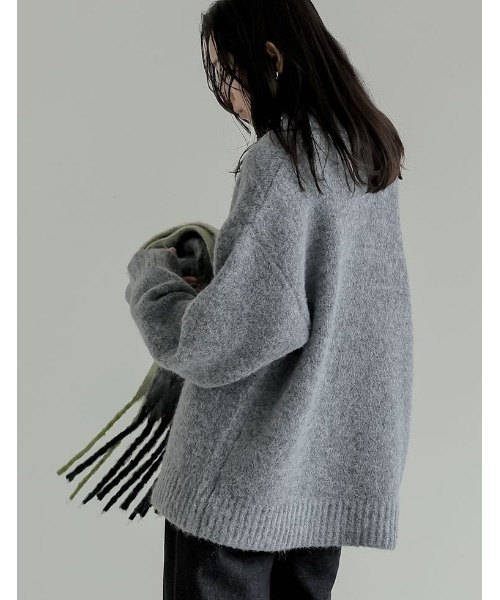 ゆったりシルエットのあったかブークレニット Re:EDIT（リエディ）の「[新色追加][2025AW COLLECTION]起毛ブークレ