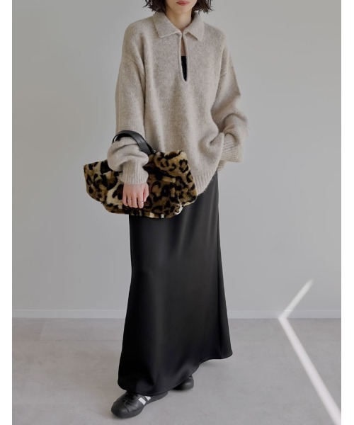 ゆったりシルエットのあったかブークレニット Re:EDIT（リエディ）の「[新色追加][2025AW COLLECTION]起毛ブークレ