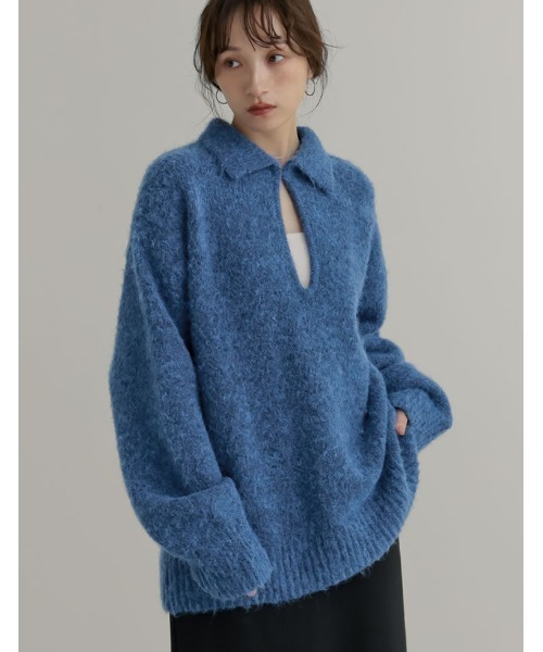 セール】[新色追加][2025AW COLLECTION]起毛ブークレニットホック付き