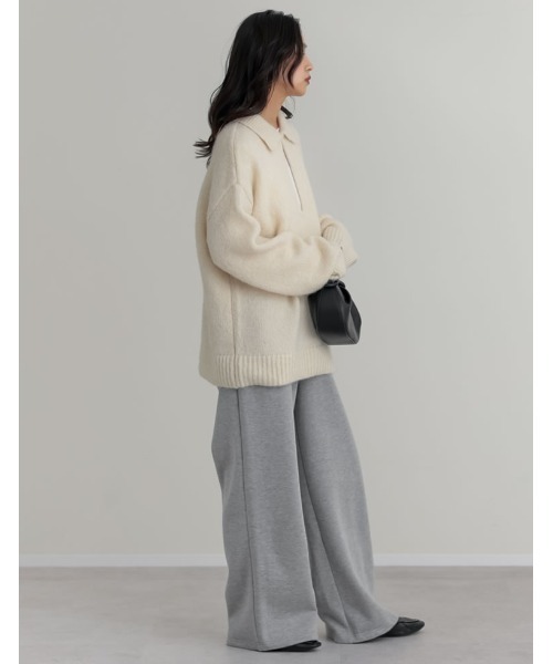 新色追加][2025AW COLLECTION]起毛ブークレニットホック付き2WAY