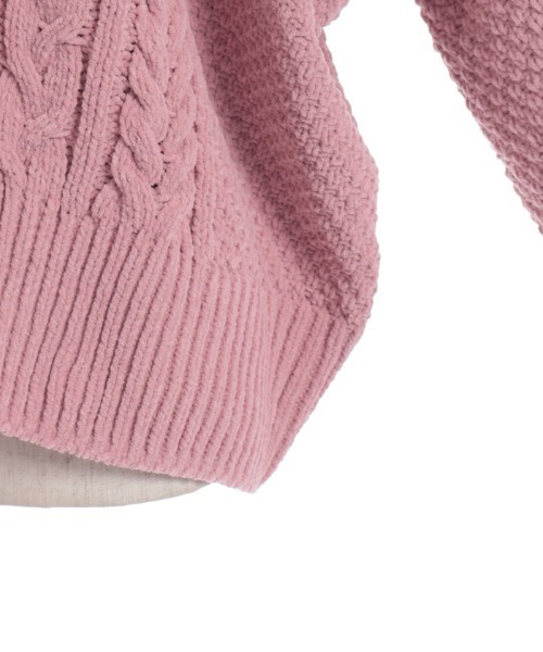 axes femme（アクシーズファム）の「レースアップモールヤーンカーディガン（カーディガン/ボレロ・レディース・ホワイト/ピンク/ミント/ベビーピンク・FREE）」の15枚目の写真