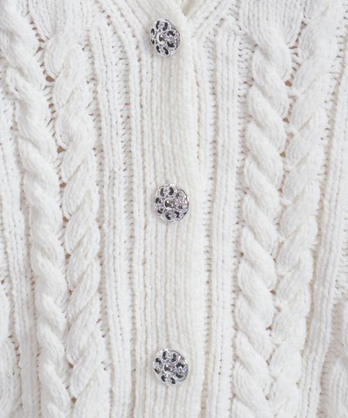 axes femme（アクシーズファム）の「レースアップモールヤーンカーディガン（カーディガン/ボレロ・レディース・ホワイト/ピンク/ミント/ベビーピンク・FREE）」の22枚目の写真