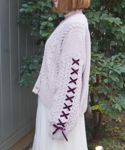 Foxeyアディアム　フォクシー　ニットレースカーディガンS FoxeyアディアムフォクシーニットレースカーディガンS