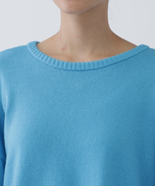 NAVYNAVY（ネイビーネイビー）の「【NAVYNAVY】【ユーティリティー】洗えるウール混前後2WAYボクシーニット（ニット/セーター・レディース・ブルー/グレー/ホワイト系その他/ブルー系その他・ﾌﾘ-）」の13枚目の写真