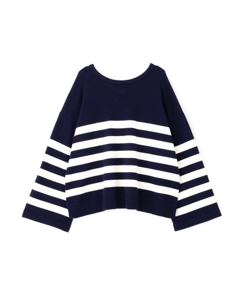 NAVYNAVY（ネイビーネイビー）の「【NAVYNAVY】【ユーティリティー】洗えるウール混前後2WAYボクシーニット（ニット/セーター・レディース・ブルー/グレー/ホワイト系その他/ブルー系その他・ﾌﾘ-）」の22枚目の写真