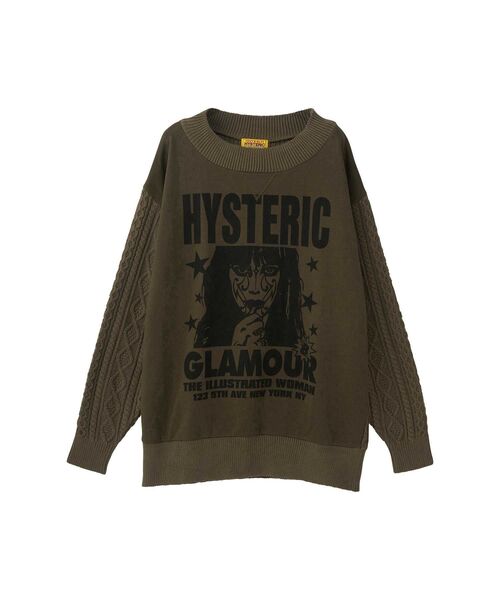 HYSTERIC GLAMOUR セーター THE ILLUSTRATED WOMAN セーター（ニット/セーター）｜HYSTERIC