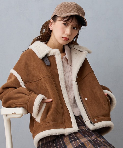 セール】フェイクムートンブルゾン（ブルゾン）｜NICOLE CLUB（ニコル