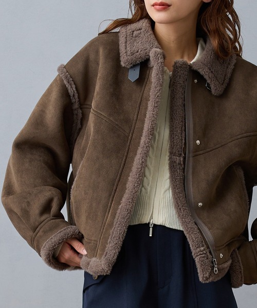 セール】フェイクムートンブルゾン（ブルゾン）｜NICOLE CLUB（ニコル