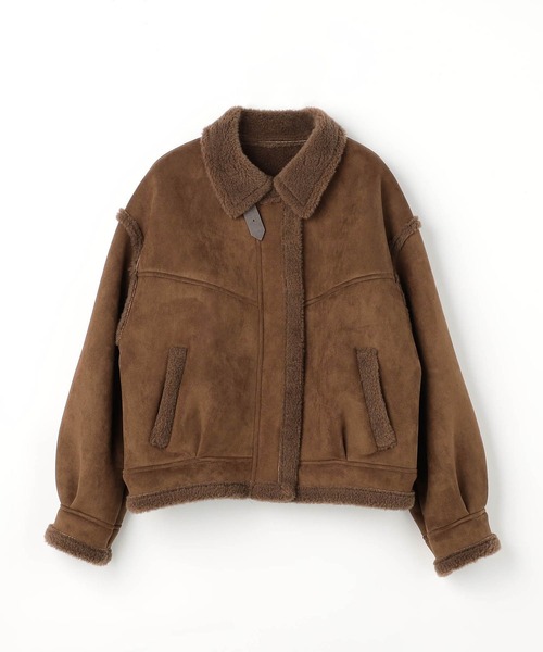 NICOLE CLUB(ニコル クラブ)の「フェイクムートンブルゾン(ブルゾン・レディース・ブラウン/チャコール/ベージュ・MEDIUM)」の22枚目の写真