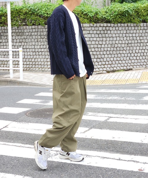 VENCEEXCHANGE（ヴァンスエクスチェンジ）の「ケーブルカーデｘロンＴセット（カーディガン/ボレロ・メンズ・ネイビー/グレー・M/L/LL）」の12枚目の写真