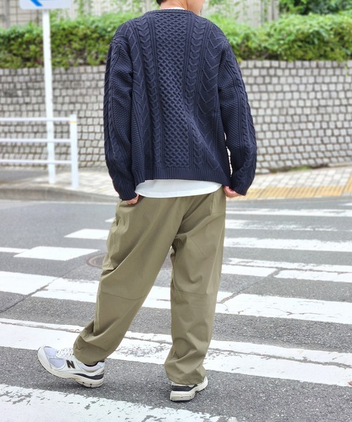 VENCEEXCHANGE（ヴァンスエクスチェンジ）の「ケーブルカーデｘロンＴセット（カーディガン/ボレロ・メンズ・ネイビー/グレー・M/L/LL）」の13枚目の写真