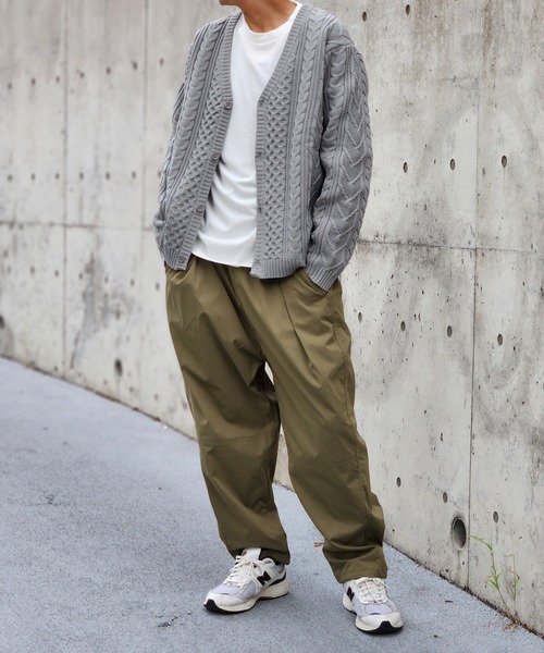 VENCEEXCHANGE（ヴァンスエクスチェンジ）の「ケーブルカーデｘロンＴセット（カーディガン/ボレロ・メンズ・ネイビー/グレー・M/L/LL）」の6枚目の写真