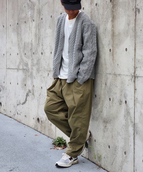 VENCEEXCHANGE（ヴァンスエクスチェンジ）の「ケーブルカーデｘロンＴセット（カーディガン/ボレロ・メンズ・ネイビー/グレー・M/L/LL）」の7枚目の写真