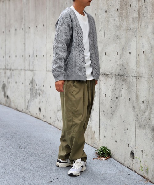 VENCEEXCHANGE（ヴァンスエクスチェンジ）の「ケーブルカーデｘロンＴセット（カーディガン/ボレロ・メンズ・ネイビー/グレー・M/L/LL）」の8枚目の写真