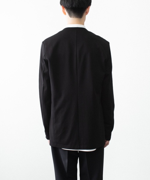 ATTACHMENT（アタッチメント）の「コットン ダブルフェイス カラーレスカーディガン / COTTON DOUBLE FACE COLLARLESS CARDIGAN（カーディガン/ボレロ・メンズ・ブラウン/ダークベージュ/ダークグレー/ブラック・3/2/1）」の8枚目の写真