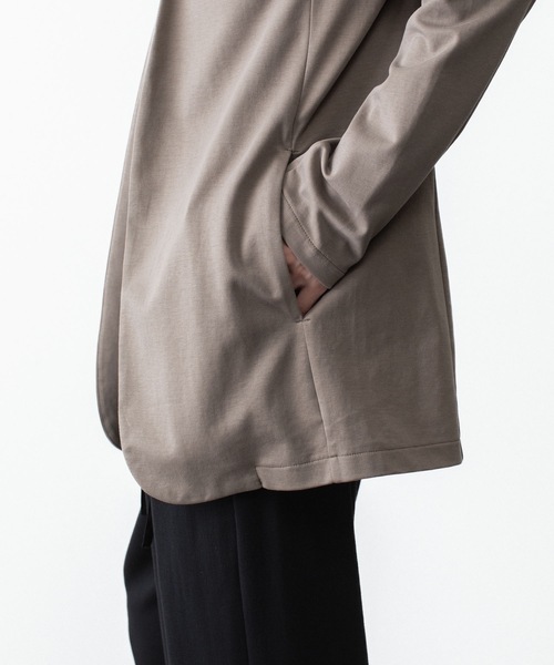 ATTACHMENT(アタッチメント)の「コットン ダブルフェイス カラーレスカーディガン / COTTON DOUBLE FACE COLLARLESS CARDIGAN(カーディガン/ボレロ・メンズ・ブラウン/ダークベージュ/ダークグレー/ブラック・3/2/1)」の9枚目の写真