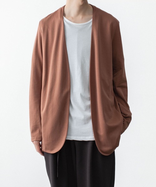 ATTACHMENT(アタッチメント)の「コットン ダブルフェイス カラーレスカーディガン / COTTON DOUBLE FACE COLLARLESS CARDIGAN(カーディガン/ボレロ・メンズ・ブラウン/ダークベージュ/ダークグレー/ブラック・3/2/1)」の13枚目の写真