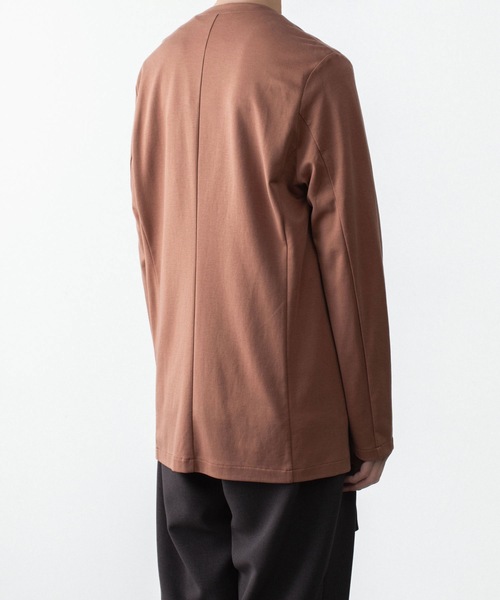 ATTACHMENT(アタッチメント)の「コットン ダブルフェイス カラーレスカーディガン / COTTON DOUBLE FACE COLLARLESS CARDIGAN(カーディガン/ボレロ・メンズ・ブラウン/ダークベージュ/ダークグレー/ブラック・3/2/1)」の15枚目の写真