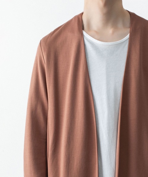 ATTACHMENT(アタッチメント)の「コットン ダブルフェイス カラーレスカーディガン / COTTON DOUBLE FACE COLLARLESS CARDIGAN(カーディガン/ボレロ・メンズ・ブラウン/ダークベージュ/ダークグレー/ブラック・3/2/1)」の16枚目の写真