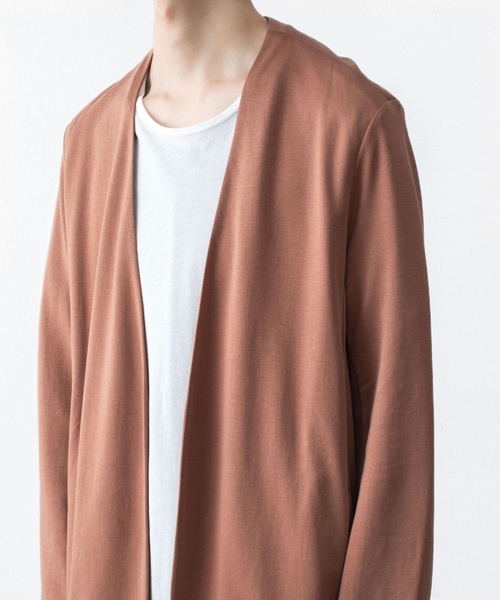 ATTACHMENT(アタッチメント)の「コットン ダブルフェイス カラーレスカーディガン / COTTON DOUBLE FACE COLLARLESS CARDIGAN(カーディガン/ボレロ・メンズ・ブラウン/ダークベージュ/ダークグレー/ブラック・3/2/1)」の17枚目の写真