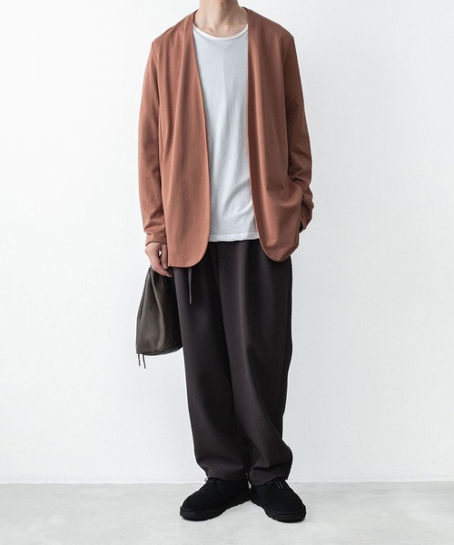 ATTACHMENT(アタッチメント)の「コットン ダブルフェイス カラーレスカーディガン / COTTON DOUBLE FACE COLLARLESS CARDIGAN(カーディガン/ボレロ・メンズ・ブラウン/ダークベージュ/ダークグレー/ブラック・3/2/1)」の19枚目の写真