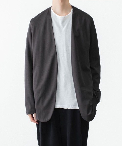 ATTACHMENT(アタッチメント)の「コットン ダブルフェイス カラーレスカーディガン / COTTON DOUBLE FACE COLLARLESS CARDIGAN(カーディガン/ボレロ・メンズ・ブラウン/ダークベージュ/ダークグレー/ブラック・3/2/1)」の21枚目の写真