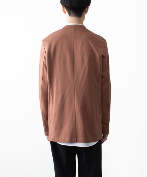 ATTACHMENT（アタッチメント）の「コットン ダブルフェイス カラーレスカーディガン / COTTON DOUBLE FACE COLLARLESS CARDIGAN（カーディガン/ボレロ・メンズ・ブラウン/ダークベージュ/ダークグレー/ブラック・3/2/1）」の17枚目の写真