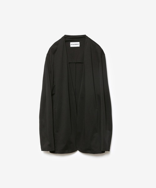 ATTACHMENT（アタッチメント）の「コットン ダブルフェイス カラーレスカーディガン / COTTON DOUBLE FACE COLLARLESS CARDIGAN（カーディガン/ボレロ・メンズ・ブラウン/ダークベージュ/ダークグレー/ブラック・3/2/1）」の10枚目の写真