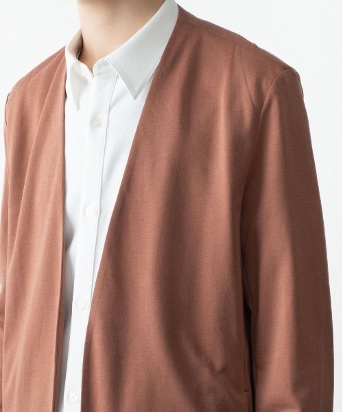 ATTACHMENT（アタッチメント）の「コットン ダブルフェイス カラーレスカーディガン / COTTON DOUBLE FACE COLLARLESS CARDIGAN（カーディガン/ボレロ・メンズ・ブラウン/ダークベージュ/ダークグレー/ブラック・3/2/1）」の17枚目の写真