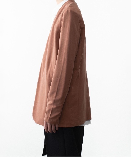 ATTACHMENT（アタッチメント）の「コットン ダブルフェイス カラーレスカーディガン / COTTON DOUBLE FACE COLLARLESS CARDIGAN（カーディガン/ボレロ・メンズ・ブラウン/ダークベージュ/ダークグレー/ブラック・3/2/1）」の18枚目の写真