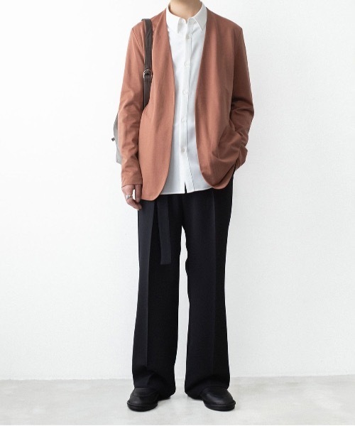 ATTACHMENT（アタッチメント）の「コットン ダブルフェイス カラーレスカーディガン / COTTON DOUBLE FACE COLLARLESS CARDIGAN（カーディガン/ボレロ・メンズ・ブラウン/ダークベージュ/ダークグレー/ブラック・3/2/1）」の22枚目の写真