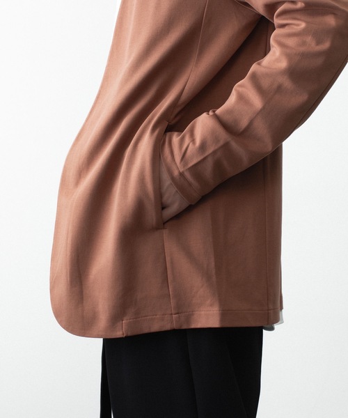 ATTACHMENT（アタッチメント）の「コットン ダブルフェイス カラーレスカーディガン / COTTON DOUBLE FACE COLLARLESS CARDIGAN（カーディガン/ボレロ・メンズ・ブラウン/ダークベージュ/ダークグレー/ブラック・3/2/1）」の21枚目の写真