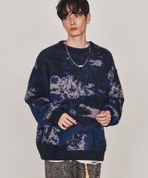 秋冬ニット モヘアプルオーバー ニットプルオーバー」に該当するニット