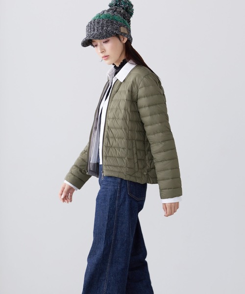 Filomo（フィローモ）の「[Filomo]ライトダウン レディース ダウンジャケット（ダウンジャケット/コート・レディース・ライトブルー/ダークネイビー/カーキ・M/L/LL）」の10枚目の写真