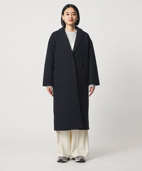 セール】ニットメルトン チェスターコート ＜A DAY IN THE LIFE