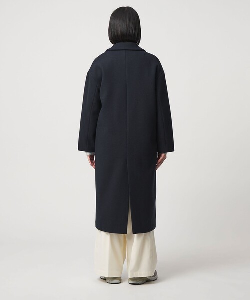 A DAY IN THE LIFE UNITED ARROWS（アデイインザライフユナイテッドアローズ）の「ニットメルトン チェスターコート ＜A DAY IN THE LIFE＞（チェスターコート・レディース・ネイビー/その他2/その他1/ナチュラル・M/S）」の9枚目の写真