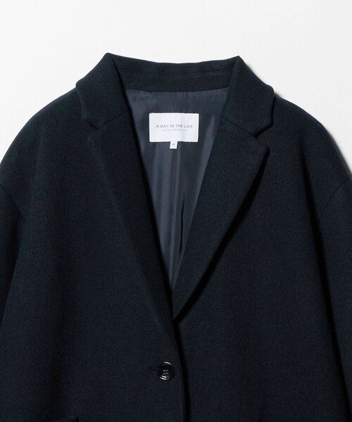 A DAY IN THE LIFE UNITED ARROWS（アデイインザライフユナイテッドアローズ）の「ニットメルトン チェスターコート ＜A DAY IN THE LIFE＞（チェスターコート・レディース・ネイビー/その他2/その他1/ナチュラル・M/S）」の12枚目の写真