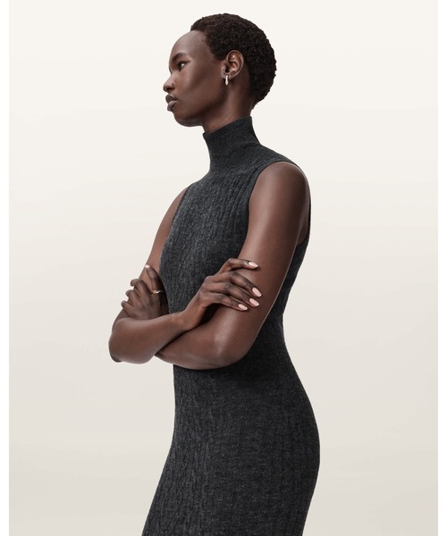 ALLSAINTS(オールセインツ)の「SABINE 2-IN-1 MAXI DRESS | SABINE 2-IN-1 マキシ ドレス・ワンピース(ワンピース・レディース・チャコールグレー・XS/S/M/L)」の5枚目の写真