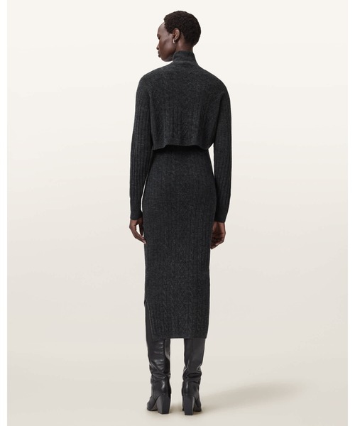ALLSAINTS(オールセインツ)の「SABINE 2-IN-1 MAXI DRESS | SABINE 2-IN-1 マキシ ドレス・ワンピース(ワンピース・レディース・チャコールグレー・XS/S/M/L)」の7枚目の写真