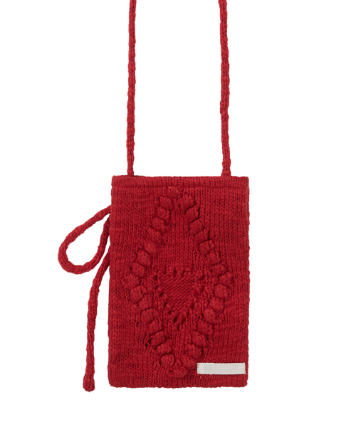 ILLIGO（イリゴ）の「Fleur Diamond Knit Crossbody Bag Red（メッセンジャーバッグ・レディース・その他・OS）」の5枚目の写真