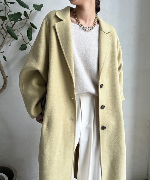 DouDou（ドゥドゥ）の「ビーバーロングコート（その他アウター・レディース・ベージュ/ネイビー/イエロー・FREE）」の16枚目の写真