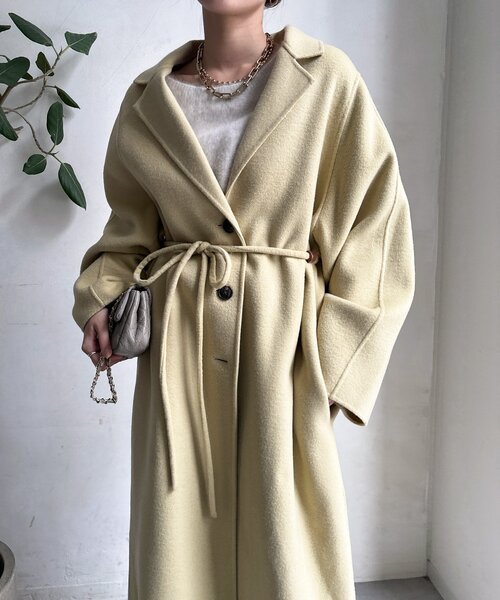 DouDou（ドゥドゥ）の「ビーバーロングコート（その他アウター・レディース・ベージュ/ネイビー/イエロー・FREE）」の20枚目の写真