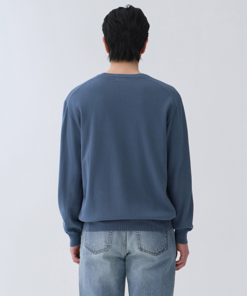 MUSINSA STANDARD（ムシンサスタンダード）の「ウォッシャブルスーピマコットンクルーネックニット[ブルーグレー]（ニット/セーター・メンズ・その他・XX-LARGE/SMALL/MEDIUM/LARGE/X-LARGE）」の21枚目の写真